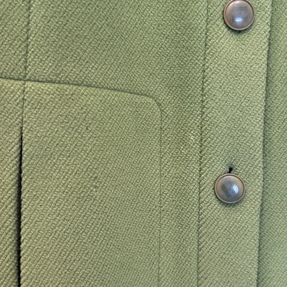 Authentic Hermes Vintage Green Wool Coat - Picture 4 of 9